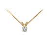 Image 1 : 14K Yellow Gold : Round Diamond Solitaire Pendant - 0.15 CT. TW.