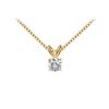 Image 1 : 14K Yellow Gold : Round Diamond Solitaire Pendant - 0.25 CT. TW.