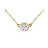 Image 1 : 18K Yellow Gold : Bezel Set Round Diamond Solitaire Pendant - 1.00 CT. TDW.