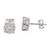 Image 1 : Genuine Round Diamond Cluster Earring In 14K White Gold| 438599