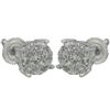 Image 1 : Genuine 1CTW Cluster Earring 14K White Gold