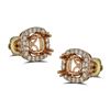 Image 1 : Genuine 0.39CTW Semi-Mount Earring 14K Rose Gold