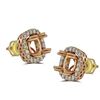 Image 1 : Cushion Cut Diamond Semi-Mount Earring In 14K Rose Gold|439662