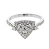 Image 1 : Triangle Diamond Cluster Ring In 14K White Gold | 432742