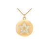 Image 1 : Diamond Star Disc Pendant : 14K Yellow Gold - 0.15 CT Diamonds