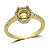 Image 1 : Round Cut Diamond Semi-Mount Engagement Ring In 14K Yellow Gold|439931