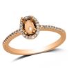 Image 1 : Oval Cut Diamond Semi-Mount Engagement Ring In 14K Rose Gold|439967