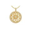 Image 1 : Diamond Circle Pendant : 14K Yellow Gold - 0.75 CT Diamonds