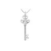 Image 1 : Diamond Key Pendant : 14K White Gold - 0.25 CT Diamonds