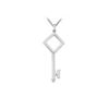 Image 1 : 14K White Gold Key Pendant