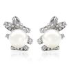 Image 1 : South Sea Pearl With Channel Diamond Earring 18K White Gold | 255352