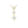 Image 1 : Princess Diamond Pendant : 14K Yellow Gold - 0.25 CT Diamonds