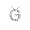 Image 1 : CZ Initial Sterling Silver G Pendant