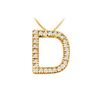 Classic D Initial Diamond Pendant : 14K Yellow Gold - 0.45 CT Diamonds