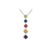 Image 1 : Multi-Color Cubic Zirconia Pendant : .925 Sterling Silver - 5.50 CT TGW