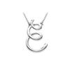 Image 1 : Plain Letter E Script Pendant - .925 Sterling Silver