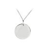 Circle Shaped Charm Pendant : .925 Sterling Silver - 20.27 X 20.27 MM