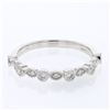 Image 1 : Alternate Style Round-Cut Diamond Band In 14K White Gold | 438134
