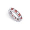 Diamond And Ruby Eternity Band : Platinum – 4.00 CT TGW