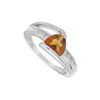 Citrine And Diamond Ring : 14K White Gold - 1.25 CT TGW
