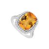 Image 1 : Citrine And Cubic Zirconia Ring : .925 Sterling Silver - 9.00 CT TGW