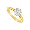 Image 1 : Diamond Solitaire Ring : 14K Yellow Gold – 1.50 CT Diamond