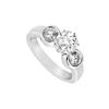 Image 1 : Semi Mount Engagement Ring In 14K White Gold With 0.10 Ct. Diamonds Not Included Center Diamond