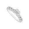 Image 1 : 14K White Gold Semi Mount Engagement Ring With 0.25 Carat Diamonds Not Included Center Diamond