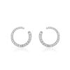Image 1 : Journey Diamond Button Earrings In 14K White Gold | 332244