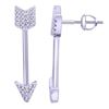 Image 1 : Arrow Diamond Drop Earring In 14K White Gold | 435660