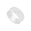 Image 1 : 7MM Flat Wedding Band With Diamonds : 14K White Gold - 0.05 CT TDW