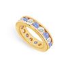 Image 1 : Tanzanite And Diamond Channel-Set Eternity Band : 14K Yellow Gold - 4.00 CT TGW
