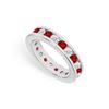 Image 1 : Diamond And Ruby Eternity Band : 18K White Gold – 2.00 CT TGW