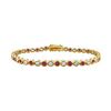 Image 1 : Ruby And Diamond Tennis Bracelet : 18K Yellow Gold - 5.00 CT TGW