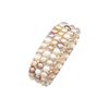 Image 1 : Sterling Silver And Freshwater Natural Multicolor Pearl Stretch Bracelet - 6 MM