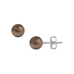 Akoya Cultured Pearl Stud Earrings : 14K White Gold – 9 MM