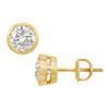 Image 1 : 14K Yellow Gold : Bezel-Set Round Diamond Stud Earrings – 2.00 CT. TW.