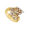 Image 1 : Diamond Crossover Ring : 14K Yellow Gold - 0.50 CT Diamonds