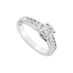 Diamond Engagement Ring : 14K White Gold - 1.00 CT TDW