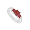 Image 1 : Three Stone Ruby Ring : 14K White Gold - 0.33 CT TGW