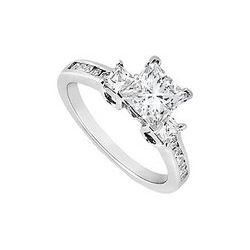 Diamond Engagement Ring : 14K White Gold - 1.00 CT Diamonds