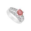 Image 1 : Ruby And Diamond Ring : 14K White Gold - 2.75 CT TGW