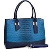 Image 1 : Ostrich And Croco Fusion Texture Satchel