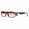 Image 1 : Rectangular Frame Sunglasses W/ Gold Logo Accent - Brown Marble