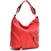 Image 1 : Silver-Tone Zipper Front Hobo Bag With Buckle Shoulder Strap