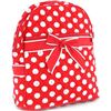 Image 1 : Quilted Polka Dot Backpack W/ Convertible Shoulder Straps - Red