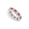Image 1 : Diamond And Ruby Eternity Band : 14K White Gold – 4.00 CT TGW