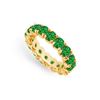 Image 1 : Emerald Eternity Band : 14K Yellow Gold - 3.00 CT TGW