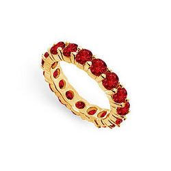 Ruby Eternity Band : 14K Yellow Gold – 4.00 CT TGW