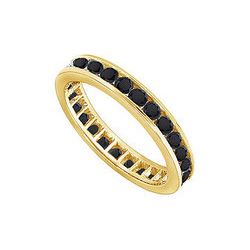 Black Diamond Eternity Band : 14K Yellow Gold - 3.00 CT Diamonds